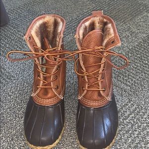 fur lined bean boots